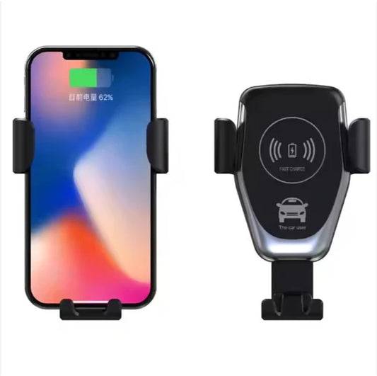 🔥Wireless Car Phone Holder with Auto Clamp and Fast Charging